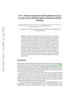 PBCS : Efficient Exploration and Exploitation Using a Synergy between
  Reinforcement Learning and Motion Planning