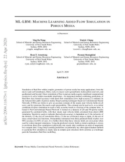 ML-LBM: Machine Learning Aided Flow Simulation in Porous Media