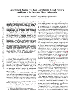 A Systematic Search over Deep Convolutional Neural Network Architectures
  for Screening Chest Radiographs