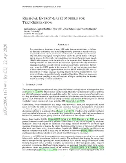 Residual Energy-Based Models for Text Generation