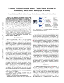 Learning Decision Ensemble using a Graph Neural Network for Comorbidity
  Aware Chest Radiograph Screening