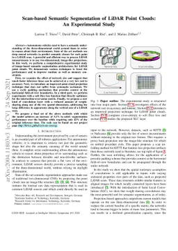 Scan-based Semantic Segmentation of LiDAR Point Clouds: An Experimental
  Study