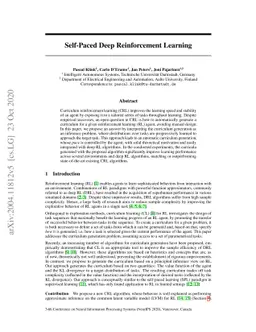 Self-Paced Deep Reinforcement Learning
