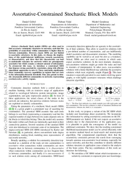 Assortative-Constrained Stochastic Block Models