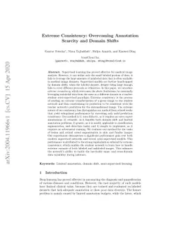 Extreme Consistency: Overcoming Annotation Scarcity and Domain Shifts