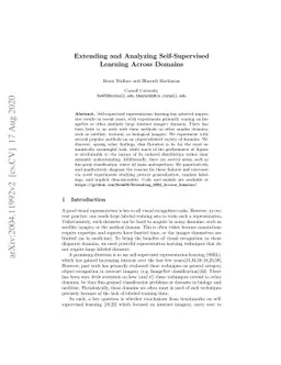 Extending and Analyzing Self-Supervised Learning Across Domains