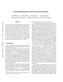 Neural Head Reenactment with Latent Pose Descriptors