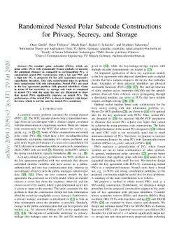 Randomized Nested Polar Subcode Constructions for Privacy, Secrecy, and
  Storage