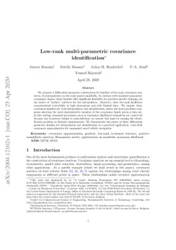 Low-rank multi-parametric covariance identification