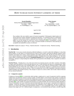 How to read faces without looking at them