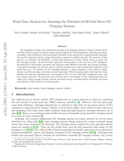 Wind Data Analysis for Assessing the Potential of Off-Grid Direct EV
  Charging Stations