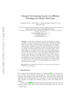 Cheaper Pre-training Lunch: An Efficient Paradigm for Object Detection