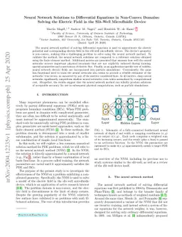 Neural Network Solutions to Differential Equations in Non-Convex
  Domains: Solving the Electric Field in the Slit-Well Microfluidic Device
