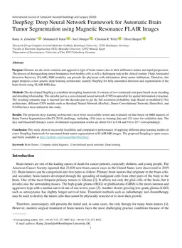 DeepSeg: Deep Neural Network Framework for Automatic Brain Tumor
  Segmentation using Magnetic Resonance FLAIR Images