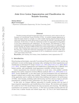Joint Liver Lesion Segmentation and Classification via Transfer Learning