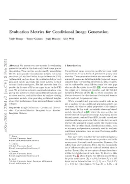 Evaluation Metrics for Conditional Image Generation