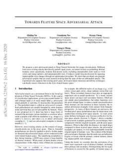 Towards Feature Space Adversarial Attack