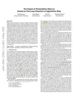 The Impact of Presentation Style on Human-In-The-Loop Detection of
  Algorithmic Bias