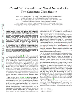 CrowdTSC: Crowd-based Neural Networks for Text Sentiment Classification