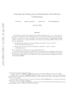 Learning and Testing Junta Distributions with Subcube Conditioning