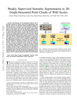 Weakly Supervised Semantic Segmentation in 3D Graph-Structured Point
  Clouds of Wild Scenes