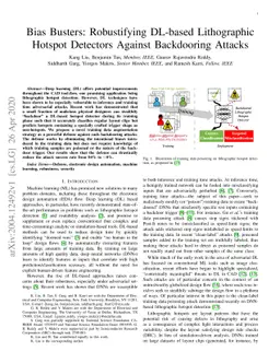 Bias Busters: Robustifying DL-based Lithographic Hotspot Detectors
  Against Backdooring Attacks