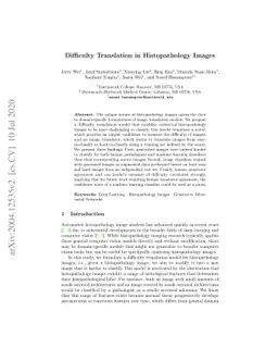 Difficulty Translation in Histopathology Images