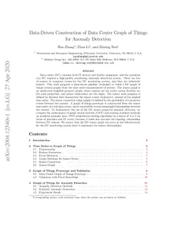 Data-Driven Construction of Data Center Graph of Things for Anomaly
  Detection