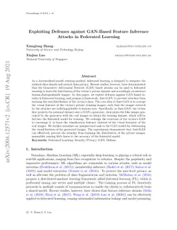 Exploiting Defenses against GAN-Based Feature Inference Attacks in Federated Learning