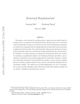 Structural Regularization