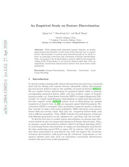 An Empirical Study on Feature Discretization