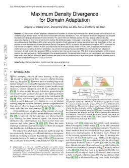 Maximum Density Divergence for Domain Adaptation