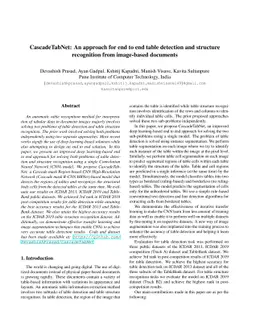 CascadeTabNet: An approach for end to end table detection and structure
  recognition from image-based documents