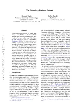 The Gutenberg Dialogue Dataset