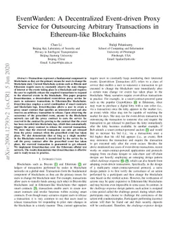 EventWarden: A Decentralized Event-driven Proxy Service for Outsourcing
  Arbitrary Transactions in Ethereum-like Blockchains