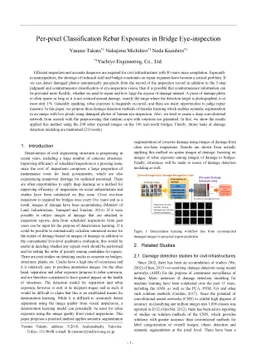 Per-pixel Classification Rebar Exposures in Bridge Eye-inspection