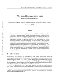 Why should we add early exits to neural networks?