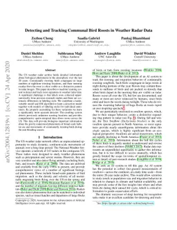 Detecting and Tracking Communal Bird Roosts in Weather Radar Data