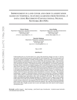 Improvement in Land Cover and Crop Classification based on Temporal
  Features Learning from Sentinel-2 Data Using Recurrent-Convolutional Neural
  Network (R-CNN)