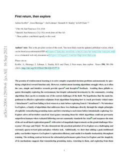 First return, then explore