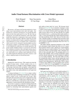Audio-Visual Instance Discrimination with Cross-Modal Agreement