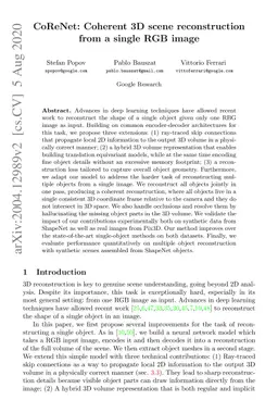 CoReNet: Coherent 3D scene reconstruction from a single RGB image