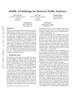 NetML: A Challenge for Network Traffic Analytics