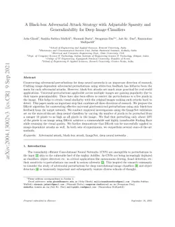 A Black-box Adversarial Attack Strategy with Adjustable Sparsity and
  Generalizability for Deep Image Classifiers
