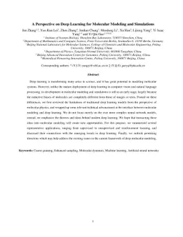 A Perspective on Deep Learning for Molecular Modeling and Simulations