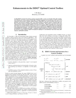 Enhancements to the DIDO Optimal Control Toolbox