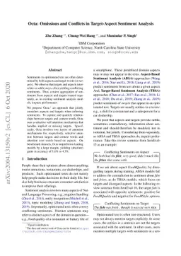Octa: Omissions and Conflicts in Target-Aspect Sentiment Analysis