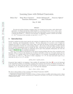 Learning Lines with Ordinal Constraints