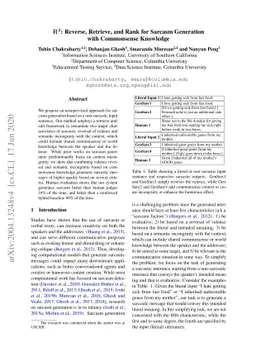 $R^3$: Reverse, Retrieve, and Rank for Sarcasm Generation with
  Commonsense Knowledge