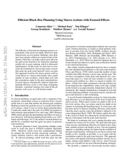 Efficient Black-Box Planning Using Macro-Actions with Focused Effects